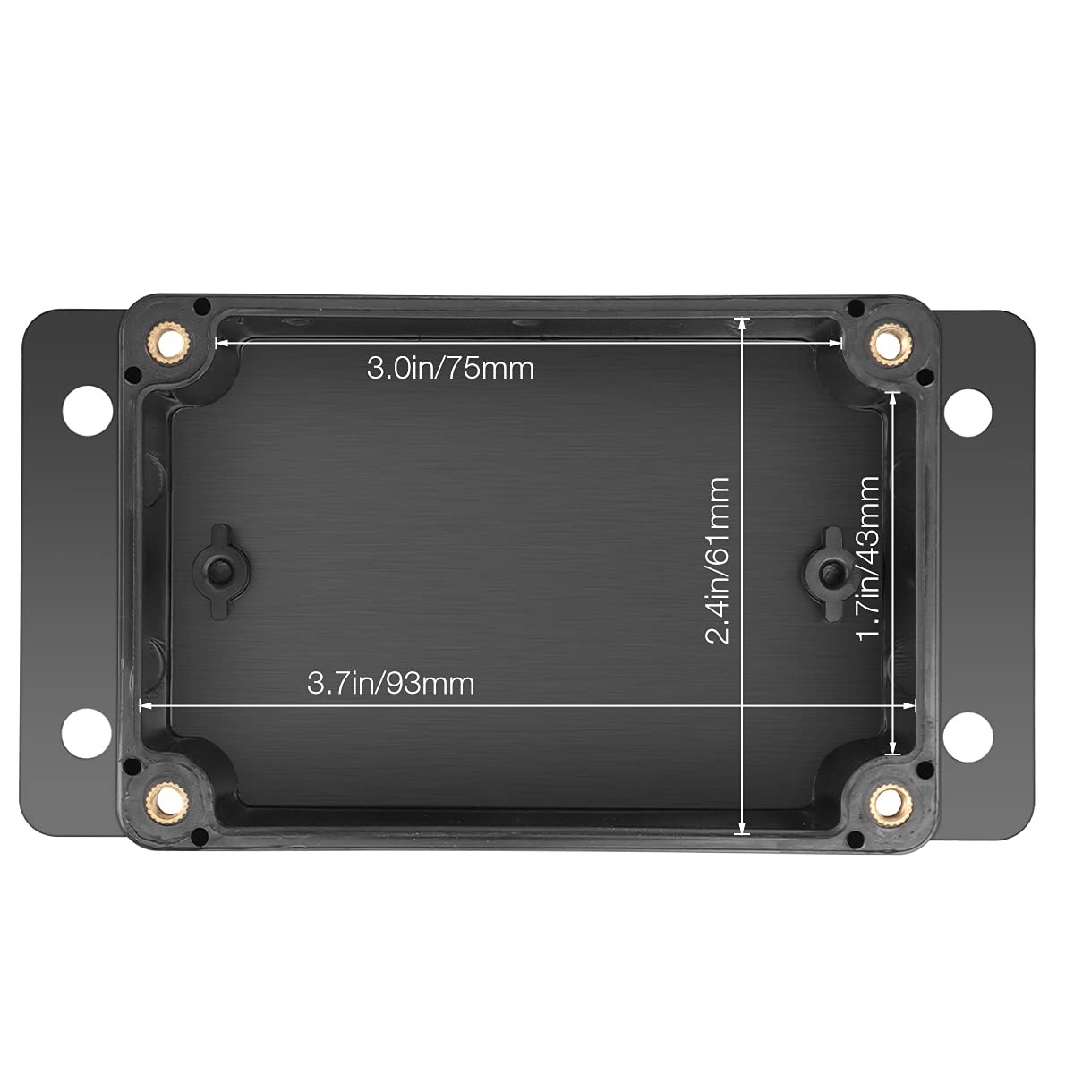 Pinfox 2 Pack IP65 Electronic Project Box Plastic 3.95″ x 2.7″ x 2″, Black