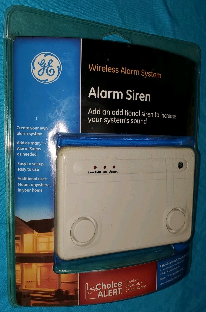 GE Wireless Alarm Siren for Security System 45136 | Choice Alert NEW FREE SHIPPN