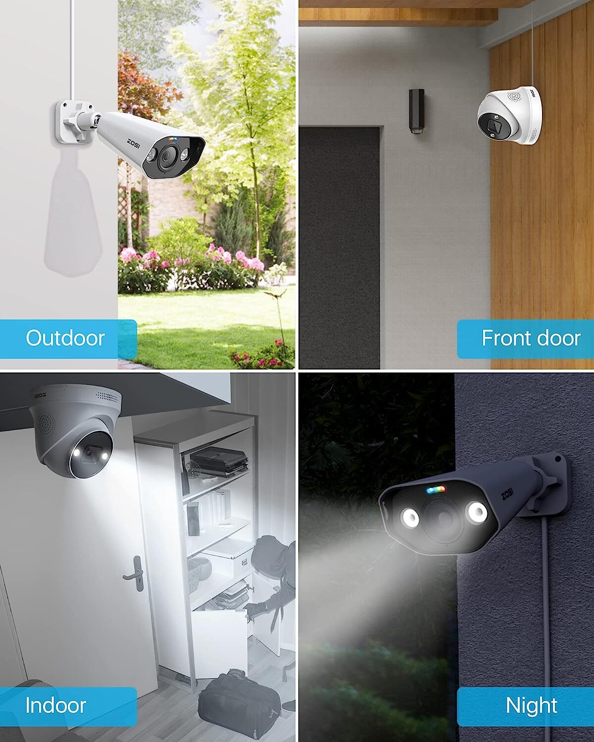 ZOSI 4K 8CH/16CH 8MP PoE Security IP Camera System Human Detection 2TB/4TB