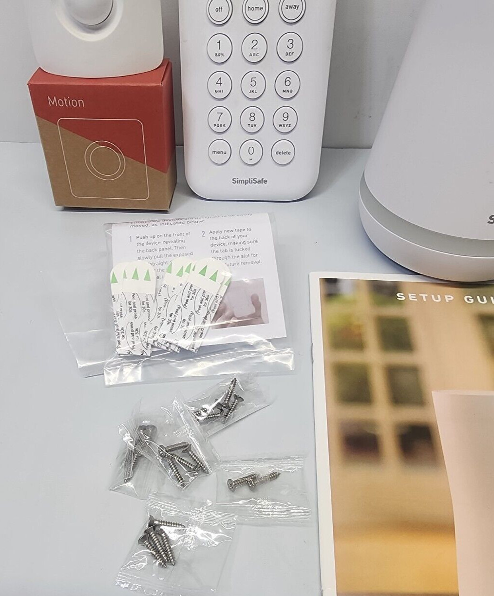 SimpliSafe Security System ~ SSKPS Keypad ~ SSBS3 Base Station ~ Motion Detector