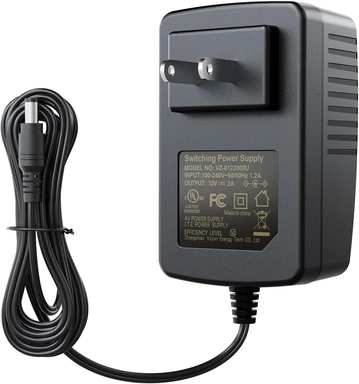 ZOSI DC 12V 2A 2000mA US CCTV Power Supply Adapter for Home Security Cam System