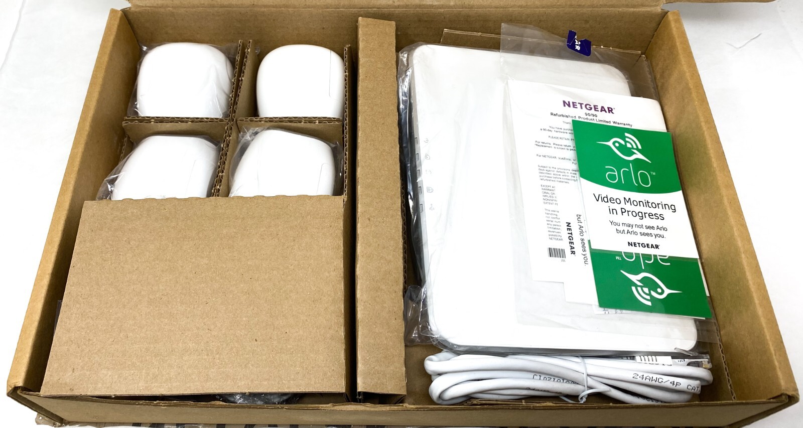 Arlo Netgear VMS3530 Security System 3 Wire-Free HD Cameras Open Box
