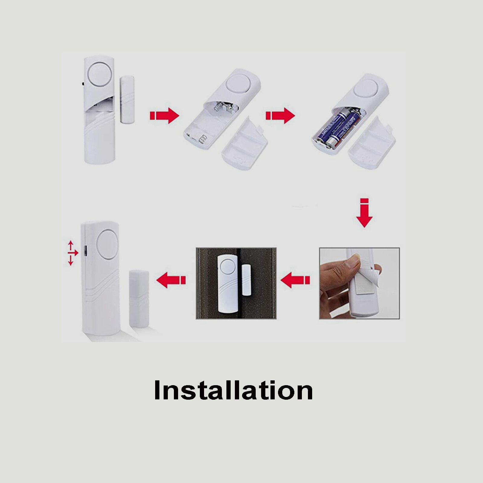 4 Home Safety Burglar Alarm Wireless System Security Device Door Window Sensor