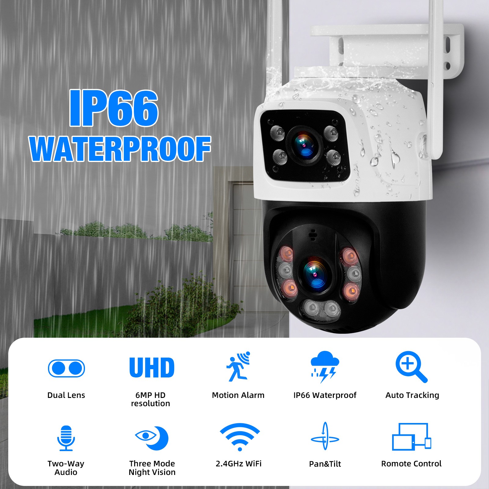 WiFi Wireless Camera Security Package H.265+ 7 Inch Screen NVR Mobile Access Kit