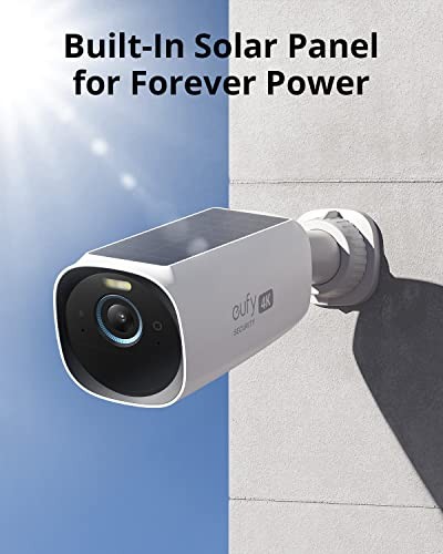 eufyCam3 4K Add-on Camera,Forever Power with Solar Panel,Face Add-On Camera