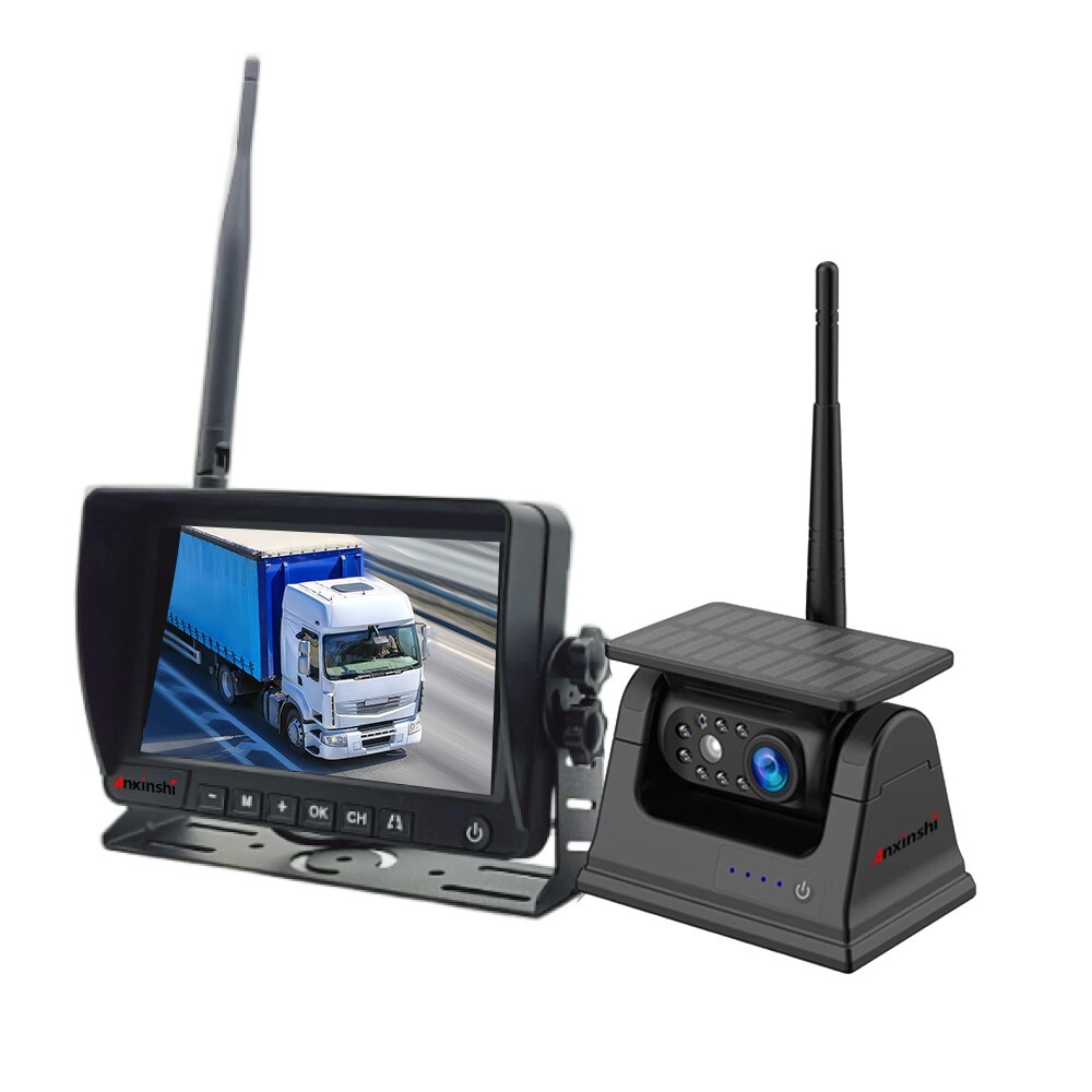 7″ Wireless Monitor DVR Solar Backup Camera Rechargeable Magnetic portable Cam