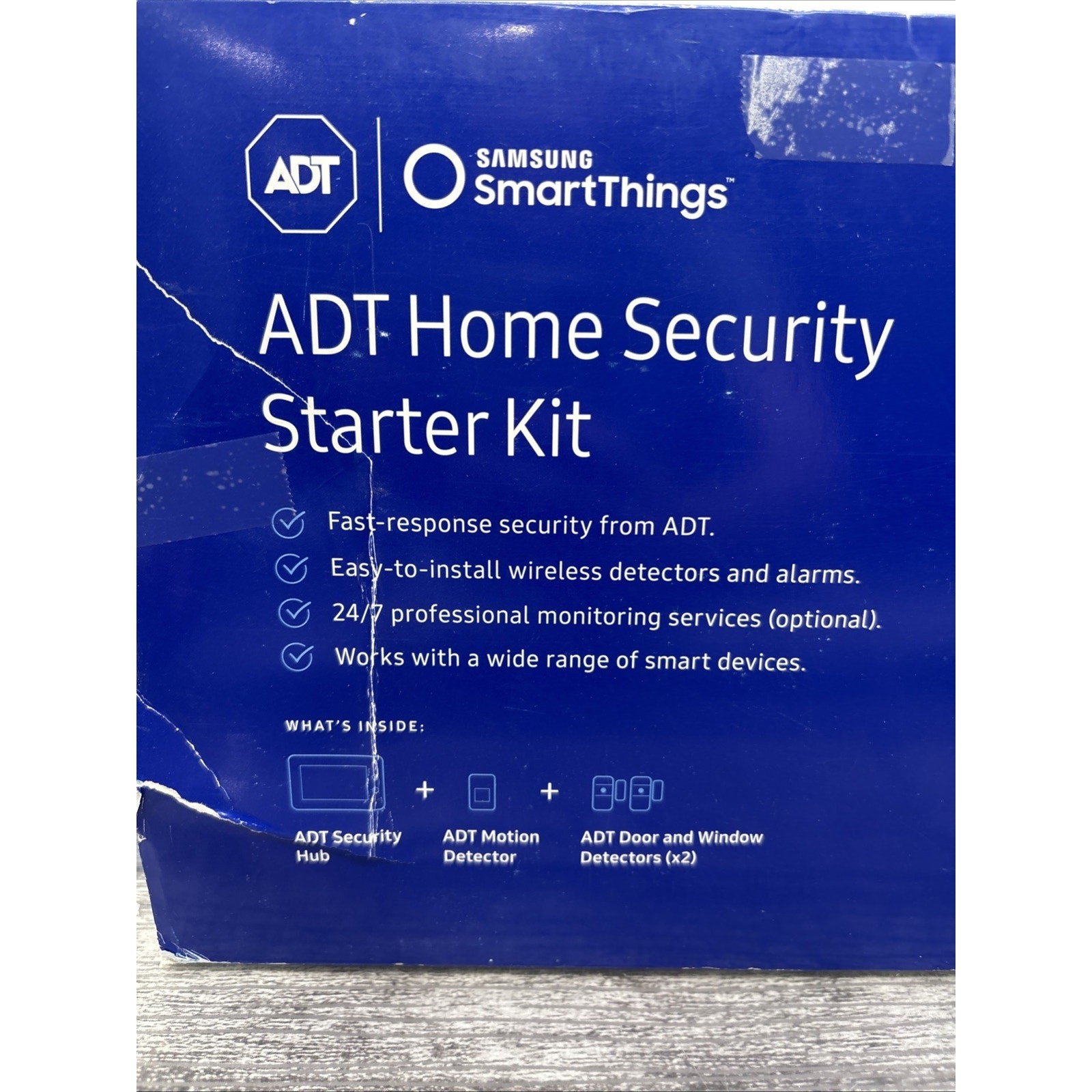 Samsung ADT Home Security Starter Kit Hub, Motion Detector, Door And Window {104