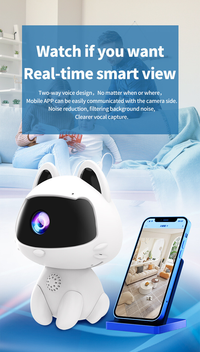 Smart Cat V380 Surveillance Video Camera Baby Monitor