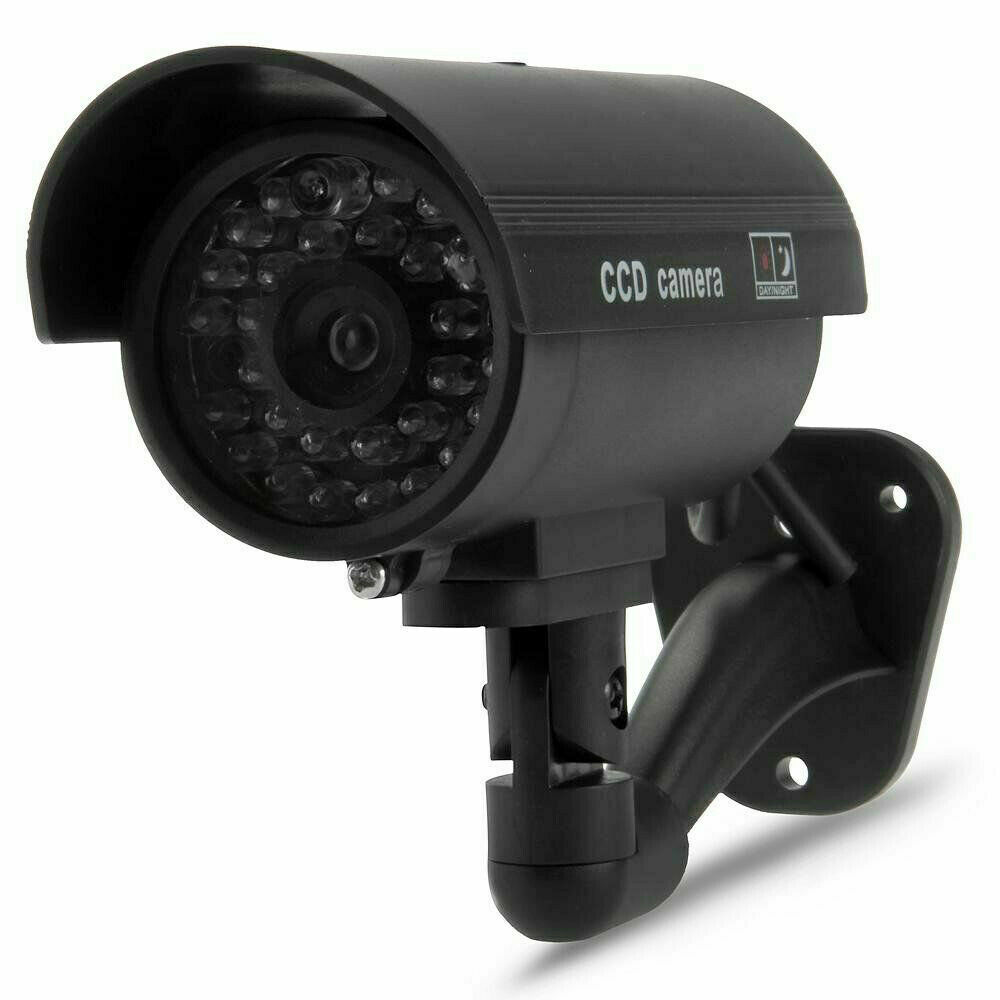 1pcs/2pcs Dummy Security Camera Fake LED Blink Light Outdoor Surveillance CCTV