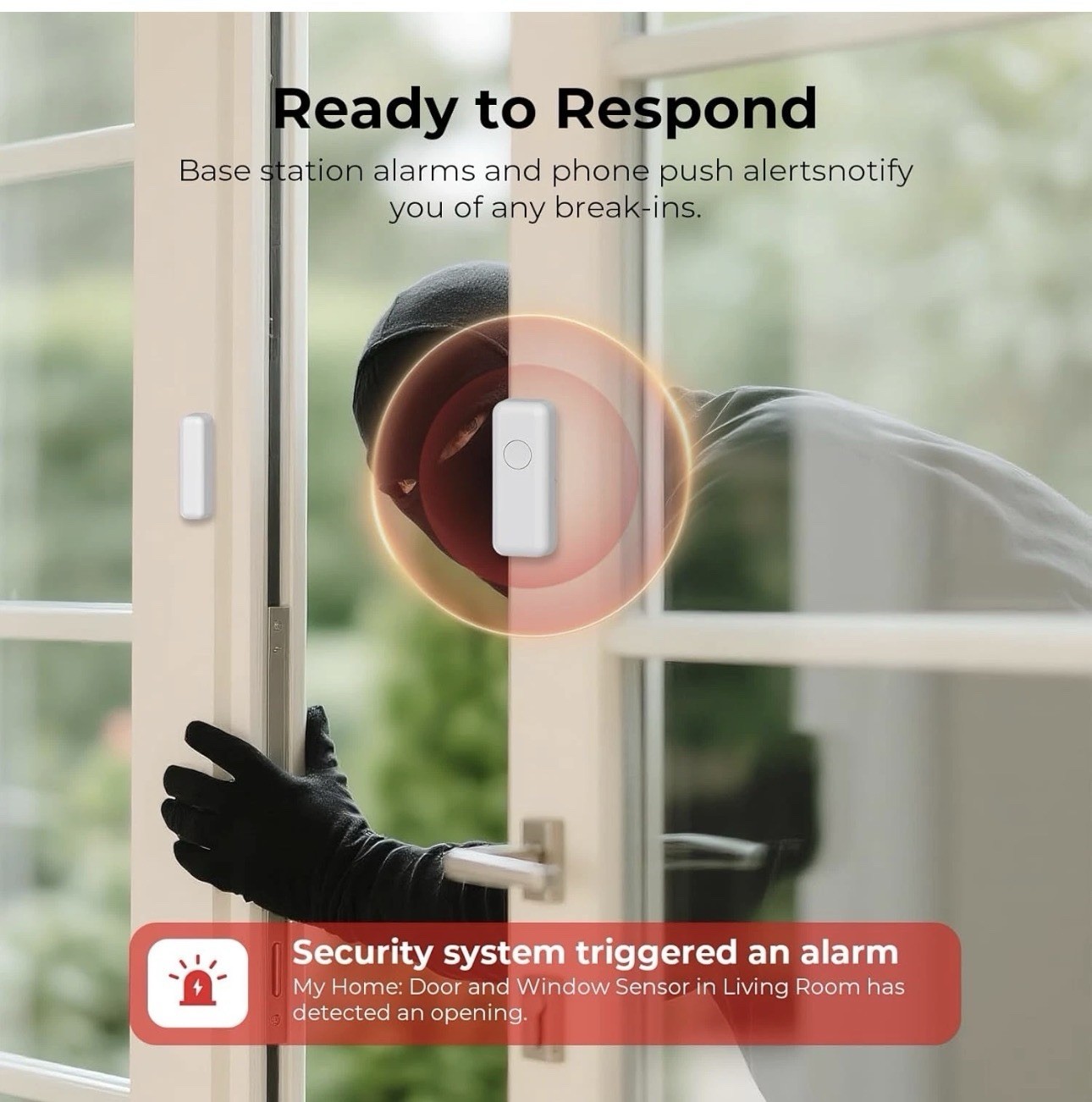 Wireless Home Security System Wifi/4G Home Alarm System with Phone APP Alert | V