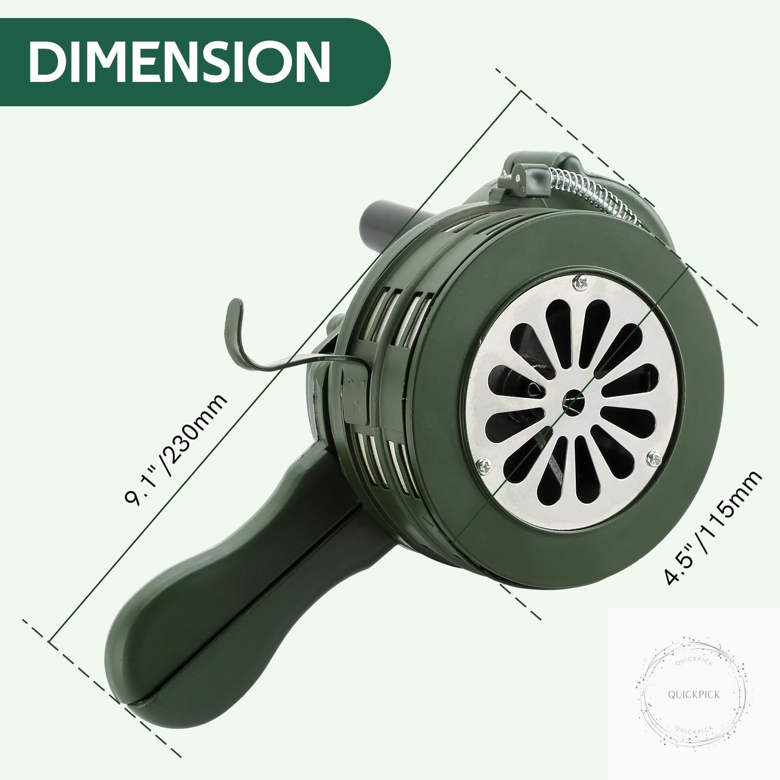 Handheld Air Raid Siren 110DB Loud Manual Hand Crank Emergency Alarm, Portable
