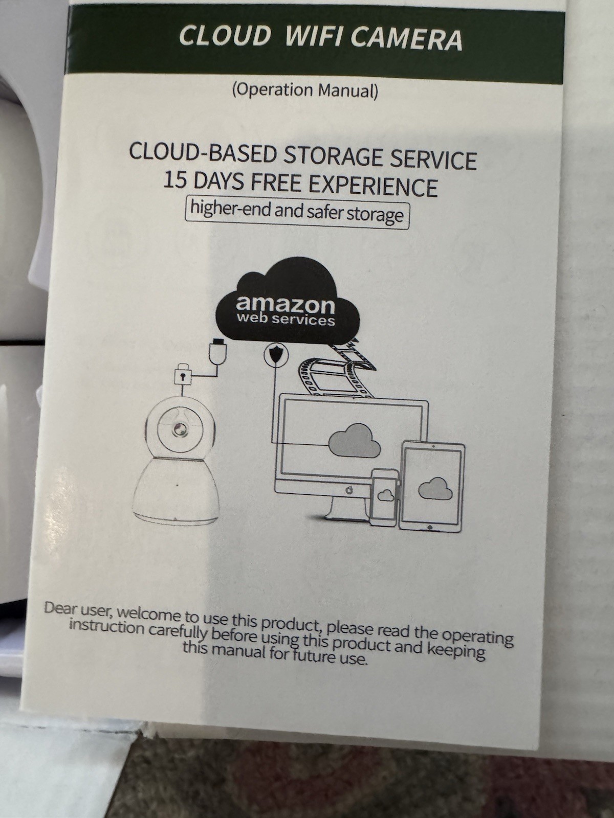 Cloud WiFi Camera Indoor 1080P Wi-Fi IP Cam Motion Detect Pan/Tilt 2-Way NEW