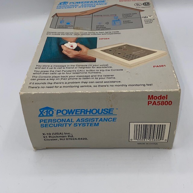 X-10 Powerhouse Model PA5800 Personal Assistance Home Security System New