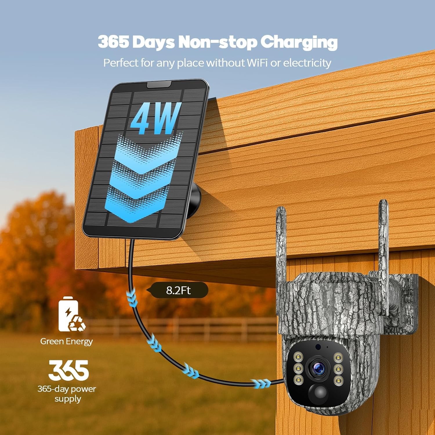 Cellular Solar Battery Security Camera 4G LTE 2.5K Outdoor Wireless 2 Way Audio