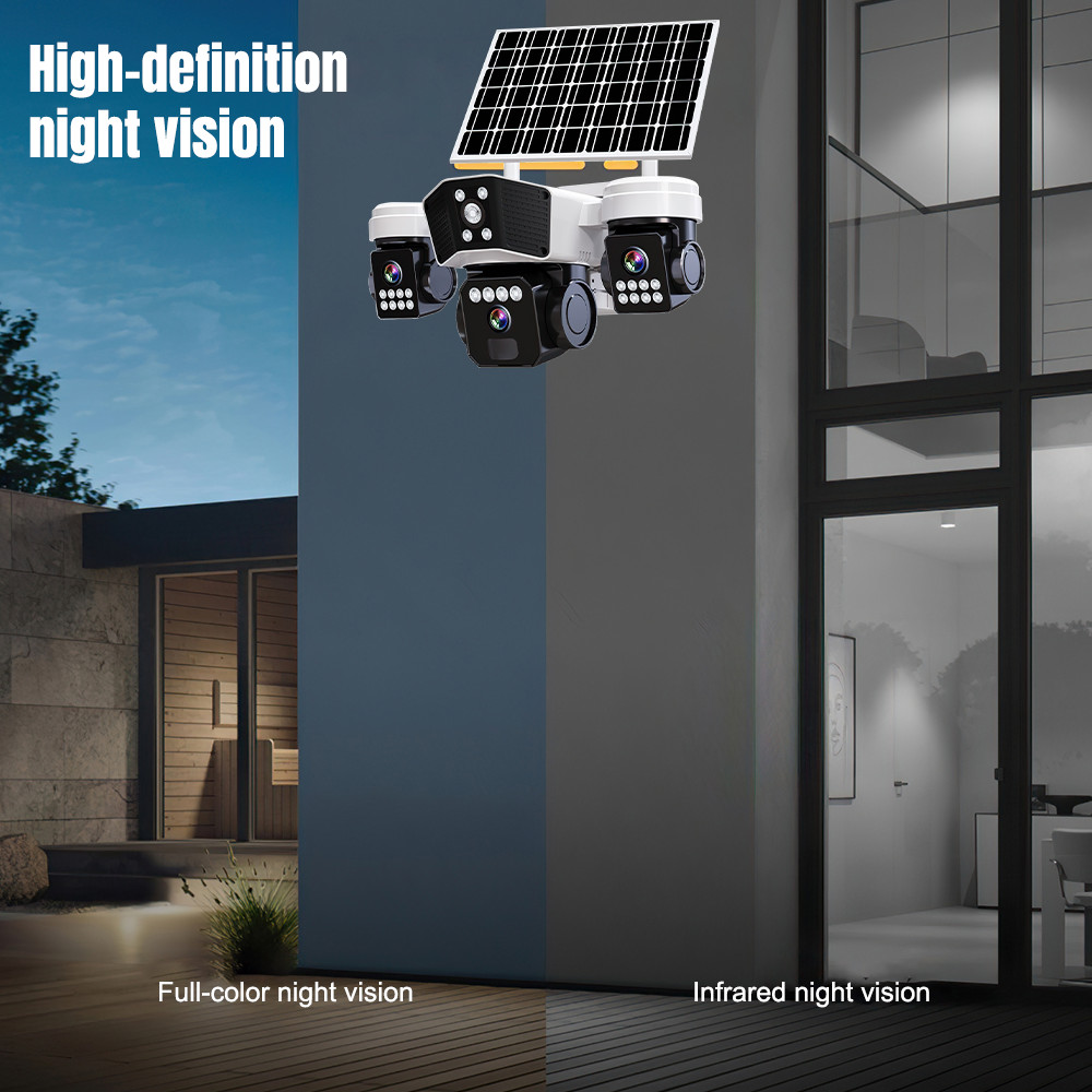 NEW 4K Solar Battery Wireless WiFi Outdoor Pan/Tilt Home Security Camera System