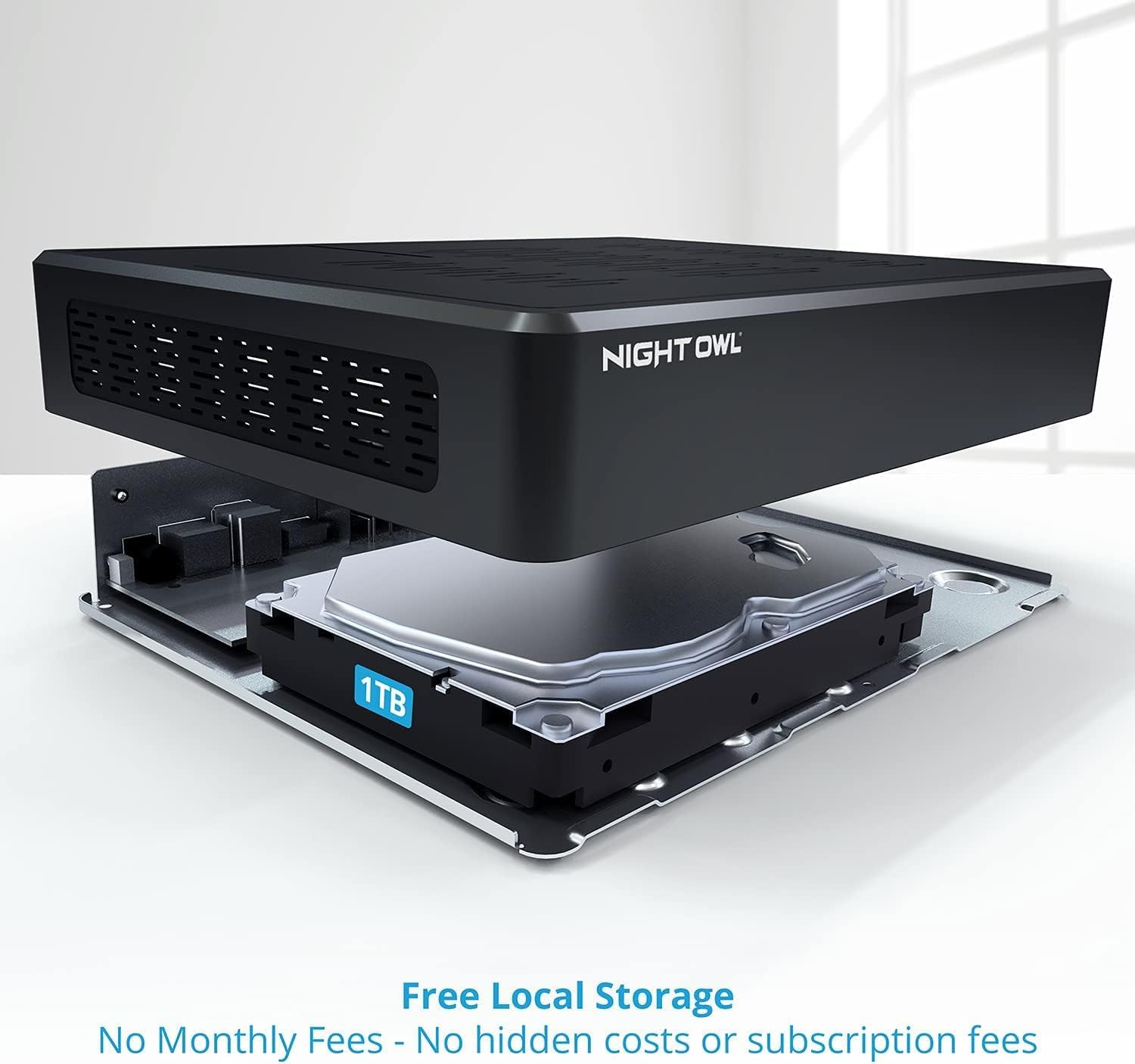 8 Channel 4K Bluetooth DVR with 1TB Hard Drive and 4 Wired 4K Spotlight Cameras