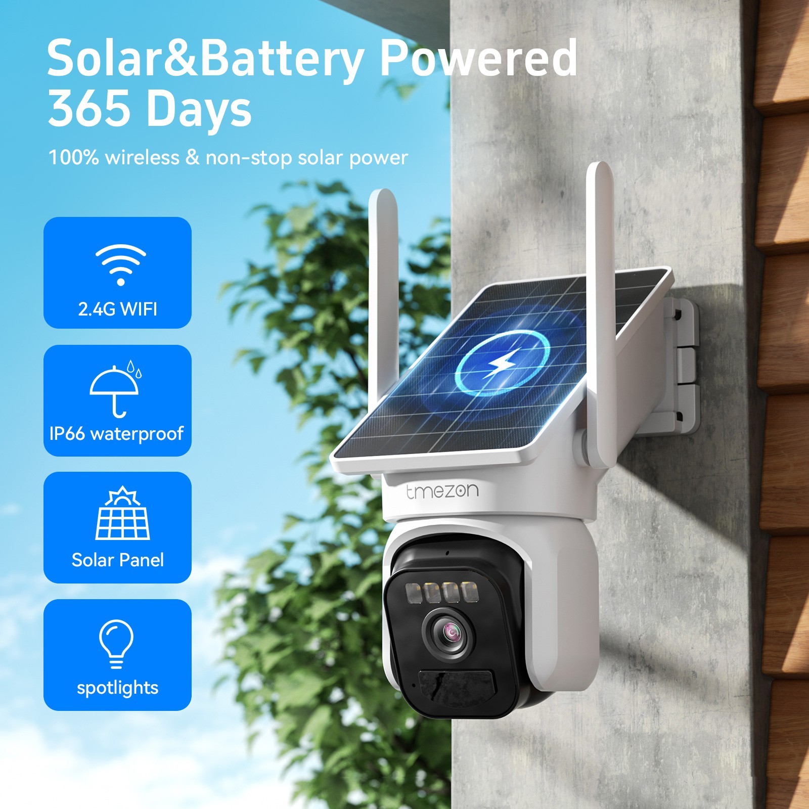 4MP Solar Wireless Security Camera System Outdoor WiFi Cameras NVR with Monitor
