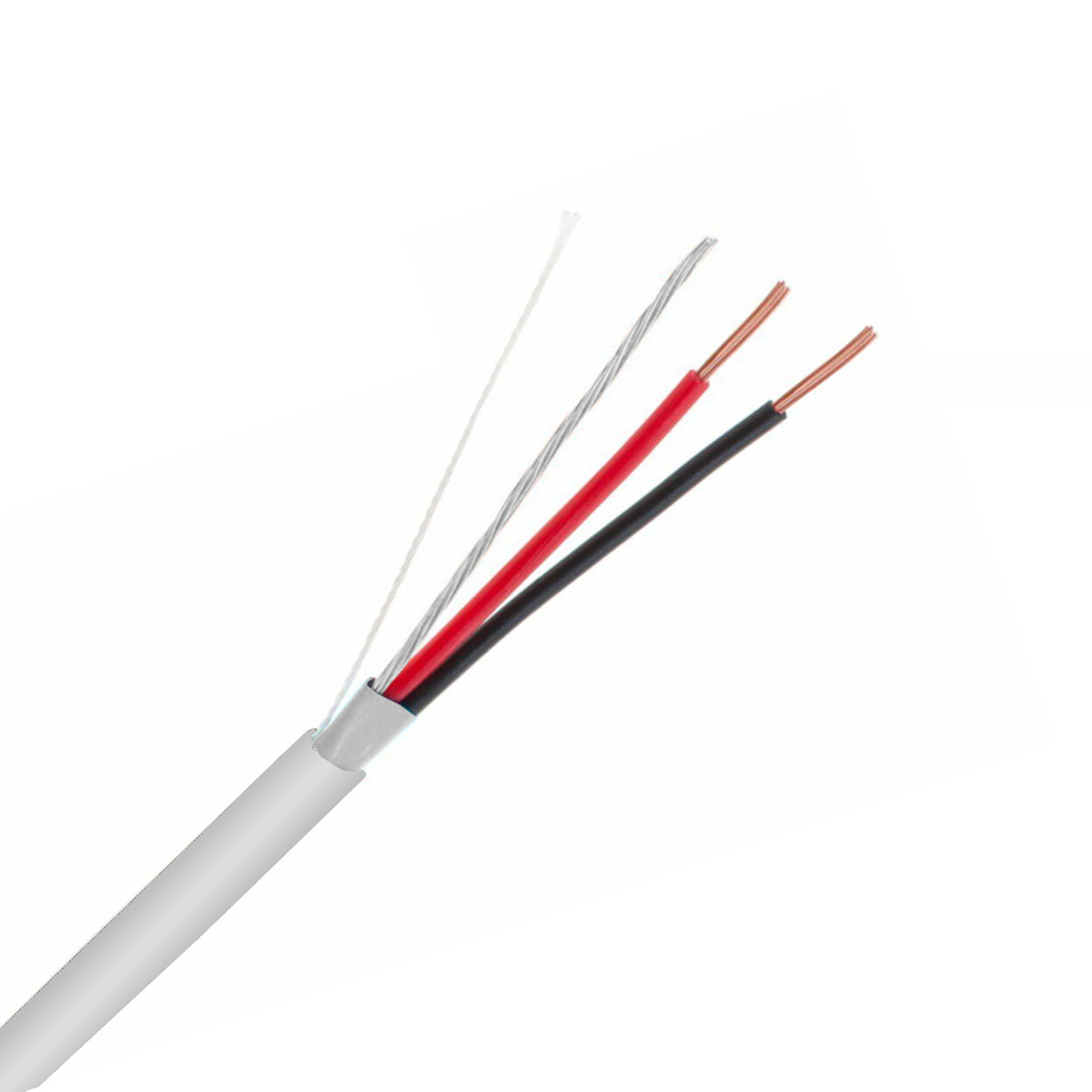 InstallerCCTV 22AWG 2 Conductors (7 Strand) 25ft Alarm Cable (Shielded, Copper)