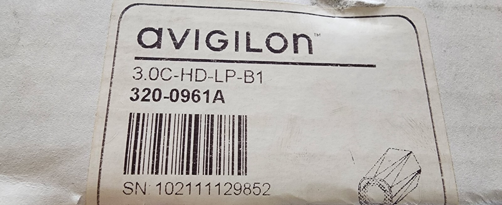 Avigilon 3.0C-HD-LP-B1 3MP day/night box IP camera