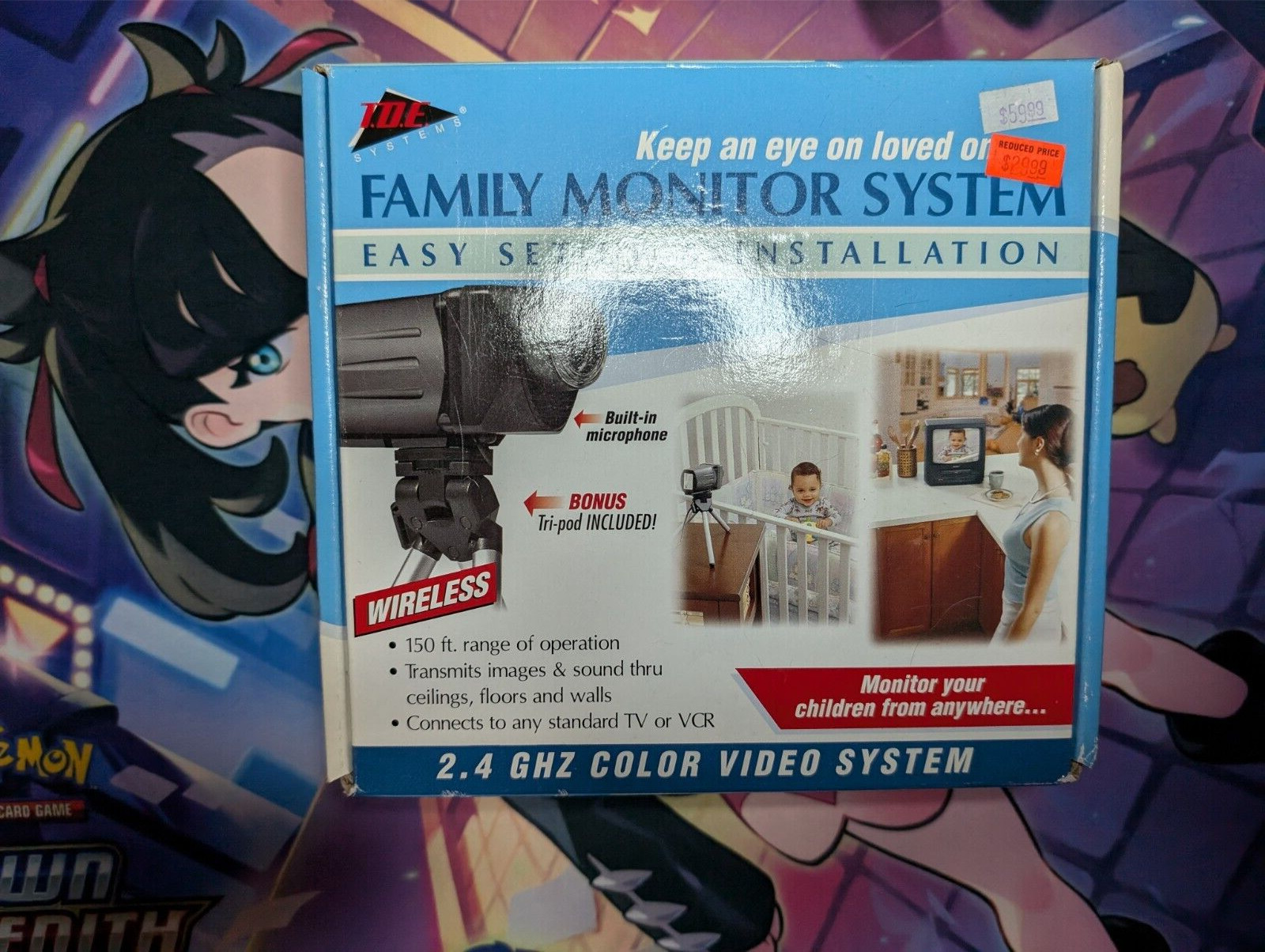 Vintage Video Monitoring System 2.4 GHZ Color Video System Retro Camera