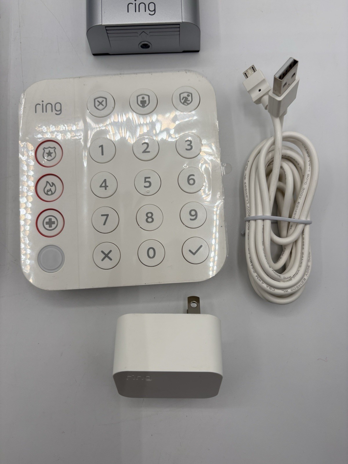 Ring Alarm Home Security System 11 Total Pieces Open Box Extra Door Cam Battery