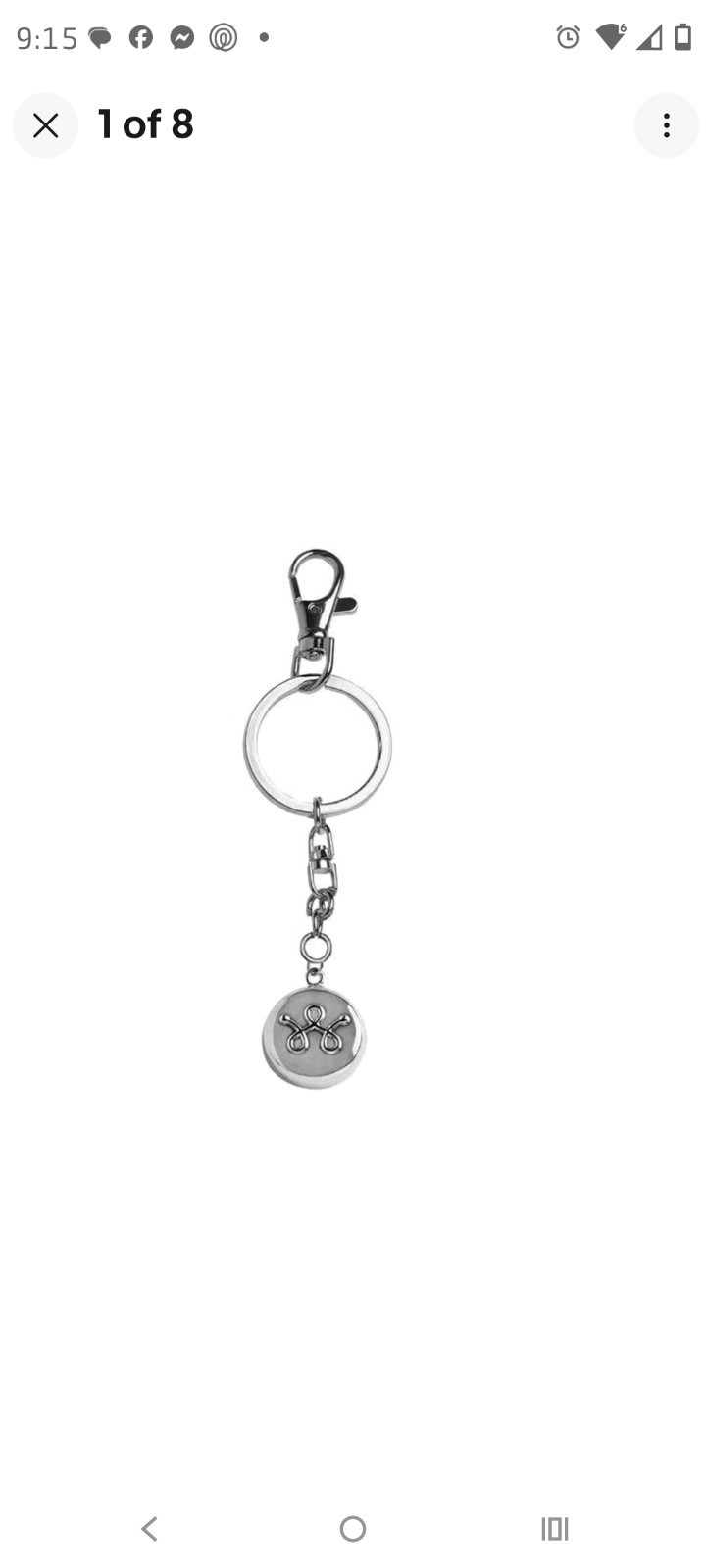 invisaWear Smart Jewelry – Personal Safety Device – Silver Unisex Keychain NIB