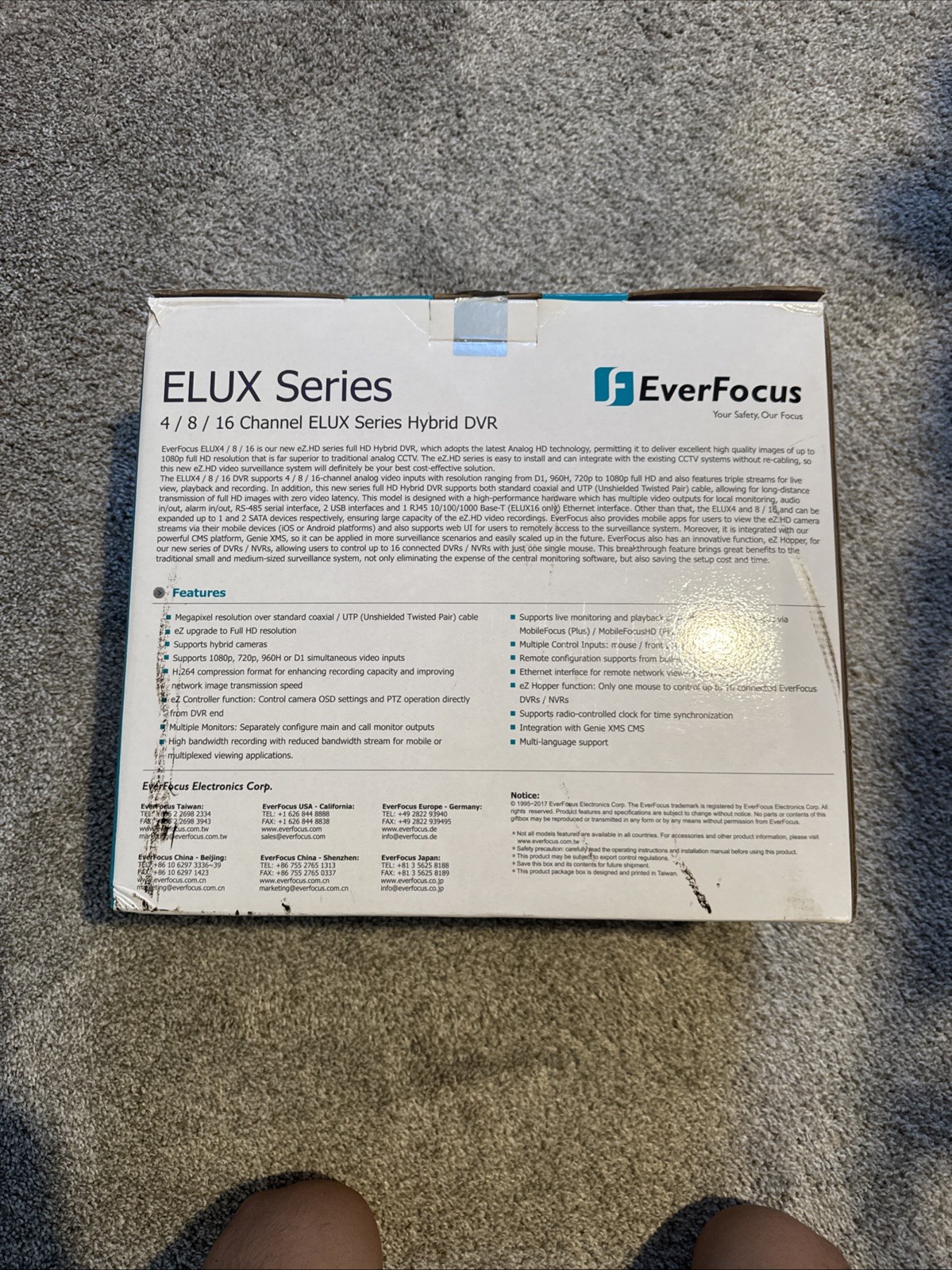 Everfocus – ELUX16/4TB – EverFocus 4/8/16 CH, 1080p, Full HD, New Open Box