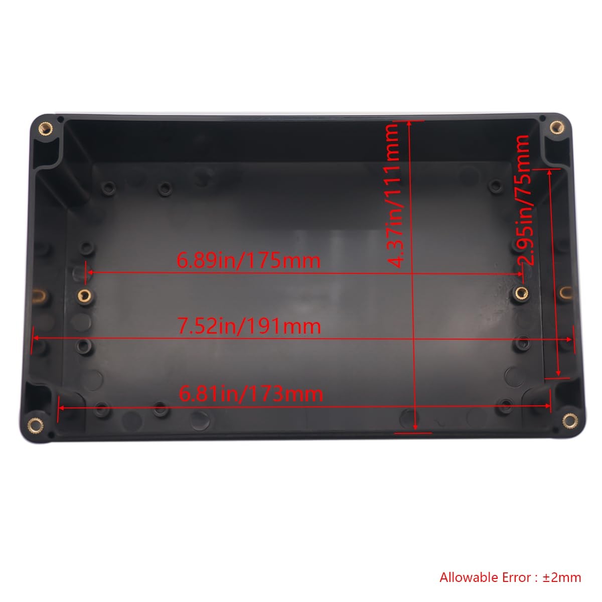 Junction Box IP65 Waterproof ABS Plastic 7.87×4.72×2.95, Fixed Ear Design