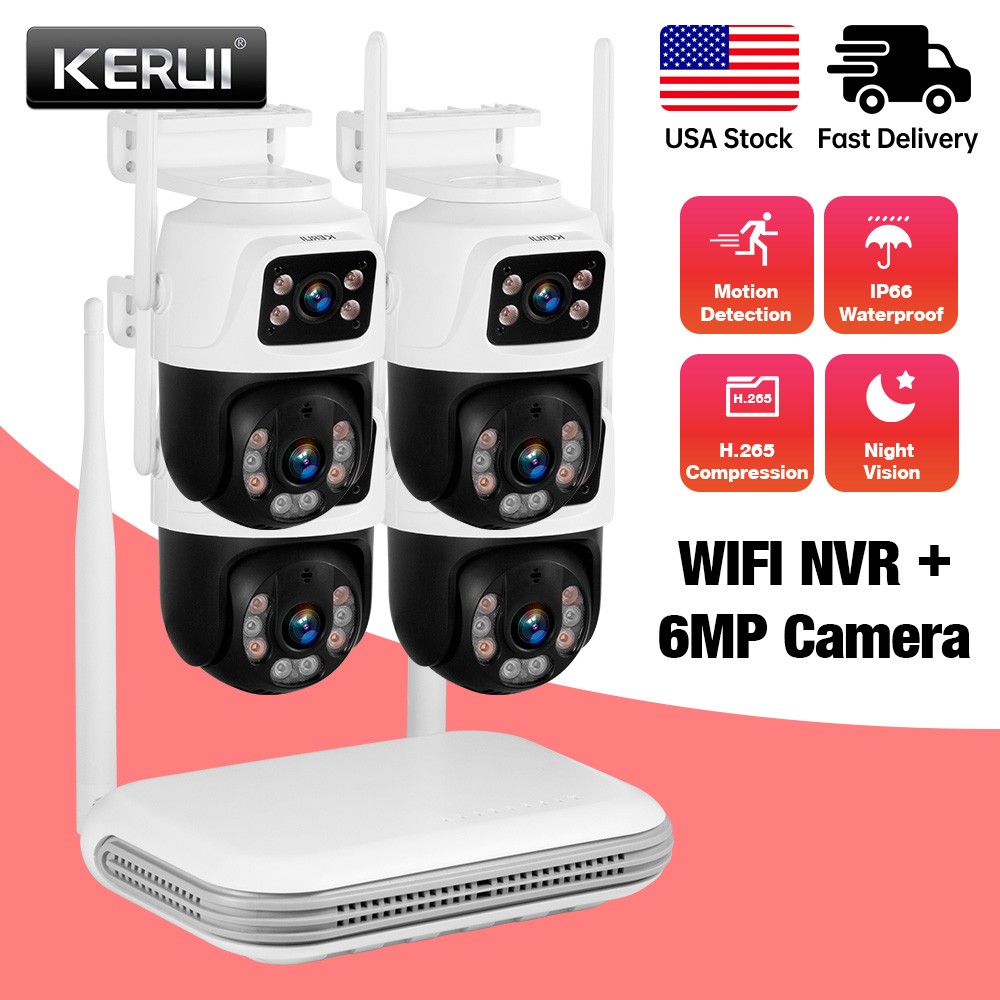 H.265+ Smart IP Camera Kit 6MP WiFi 8CH NVR Night Vision Home Outdoor Protection