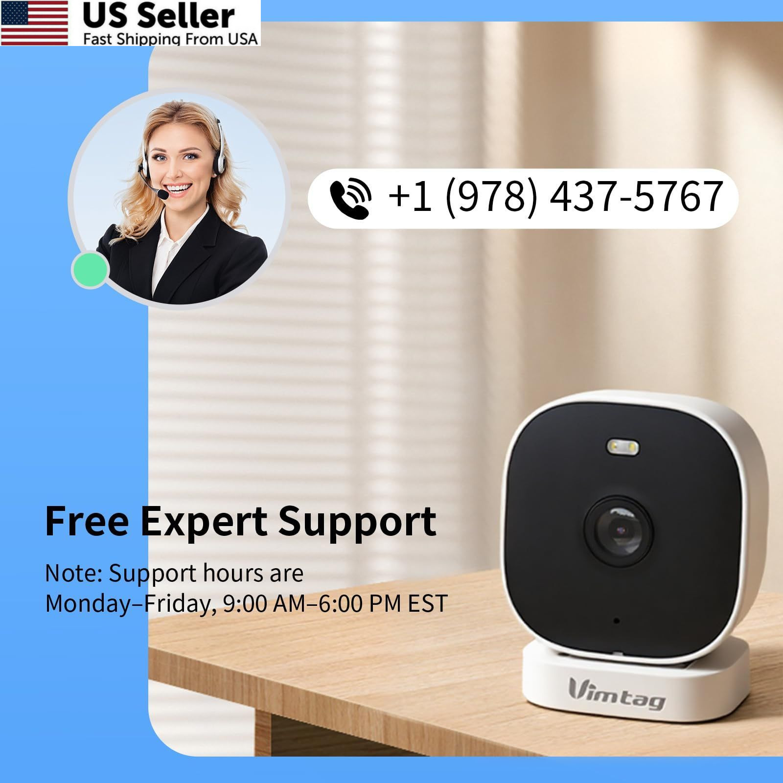 VIMTAG 2.5K Cameras for Home Security 4MP, 2Pack, White,4MP, 2Pack