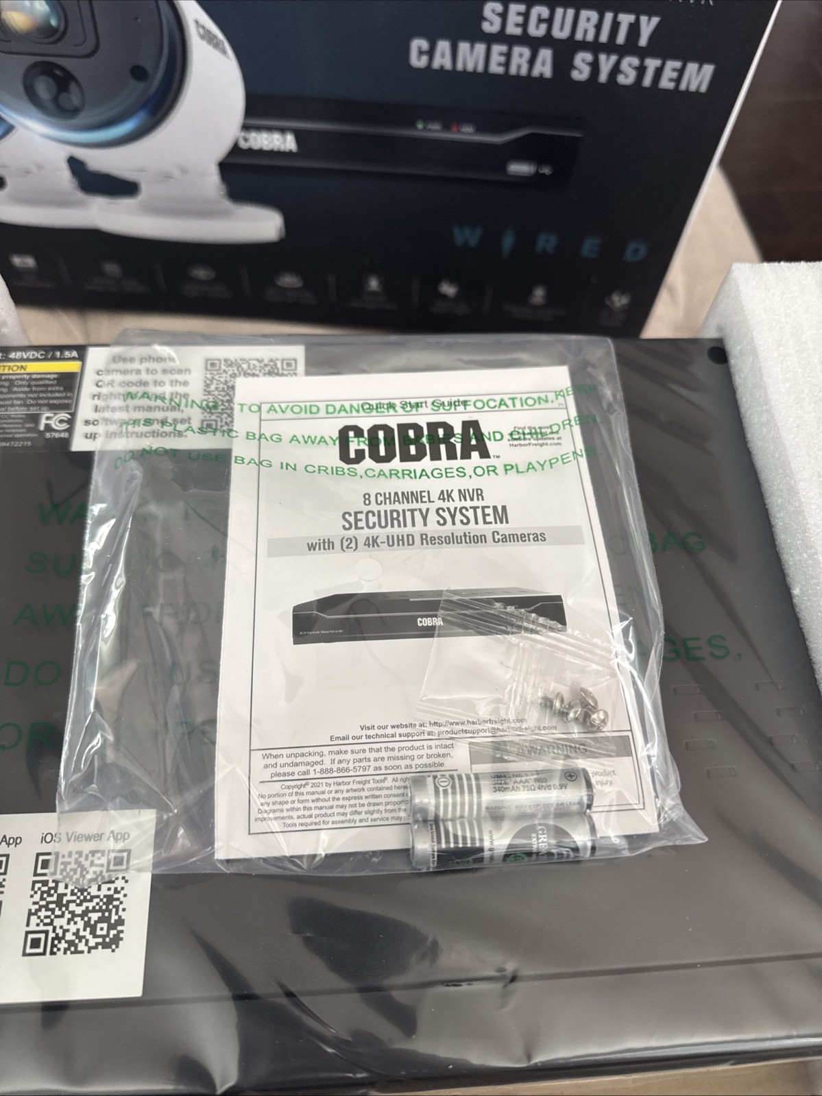 Cobra 4k 2 Camera Security System New Sealed Surveillance Night Vision