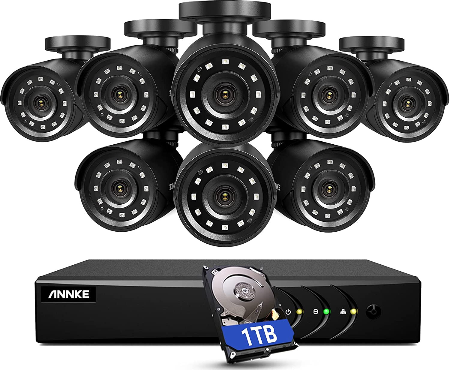 5MP Lite Security Camera System Outdoor with AI Human/Vehicle Detection, 1TB HD