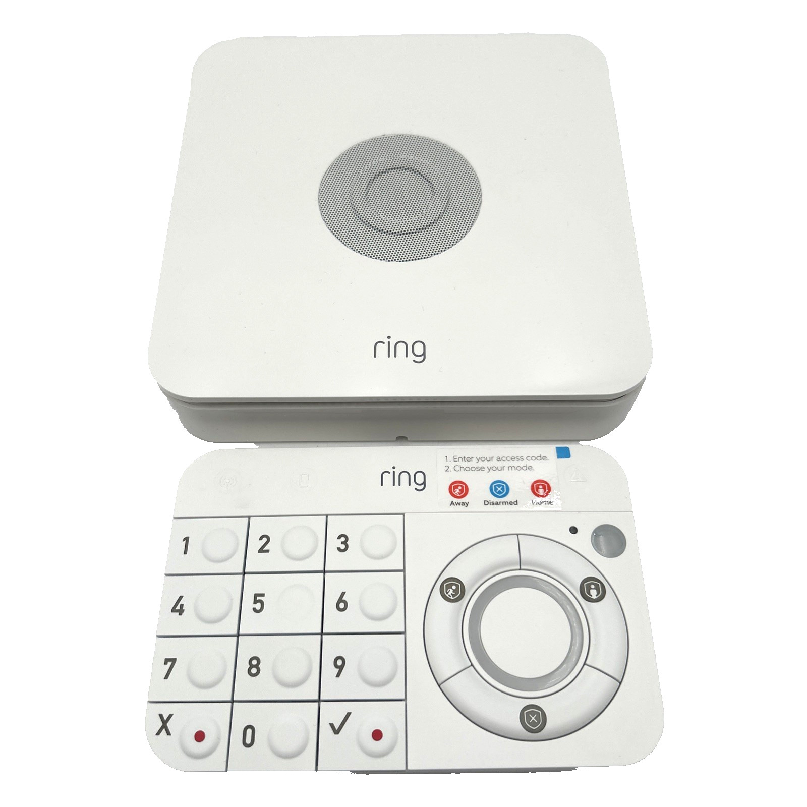 Ring Alarm Base Station With Keypad US White NO Power Cords – Untested As-Is