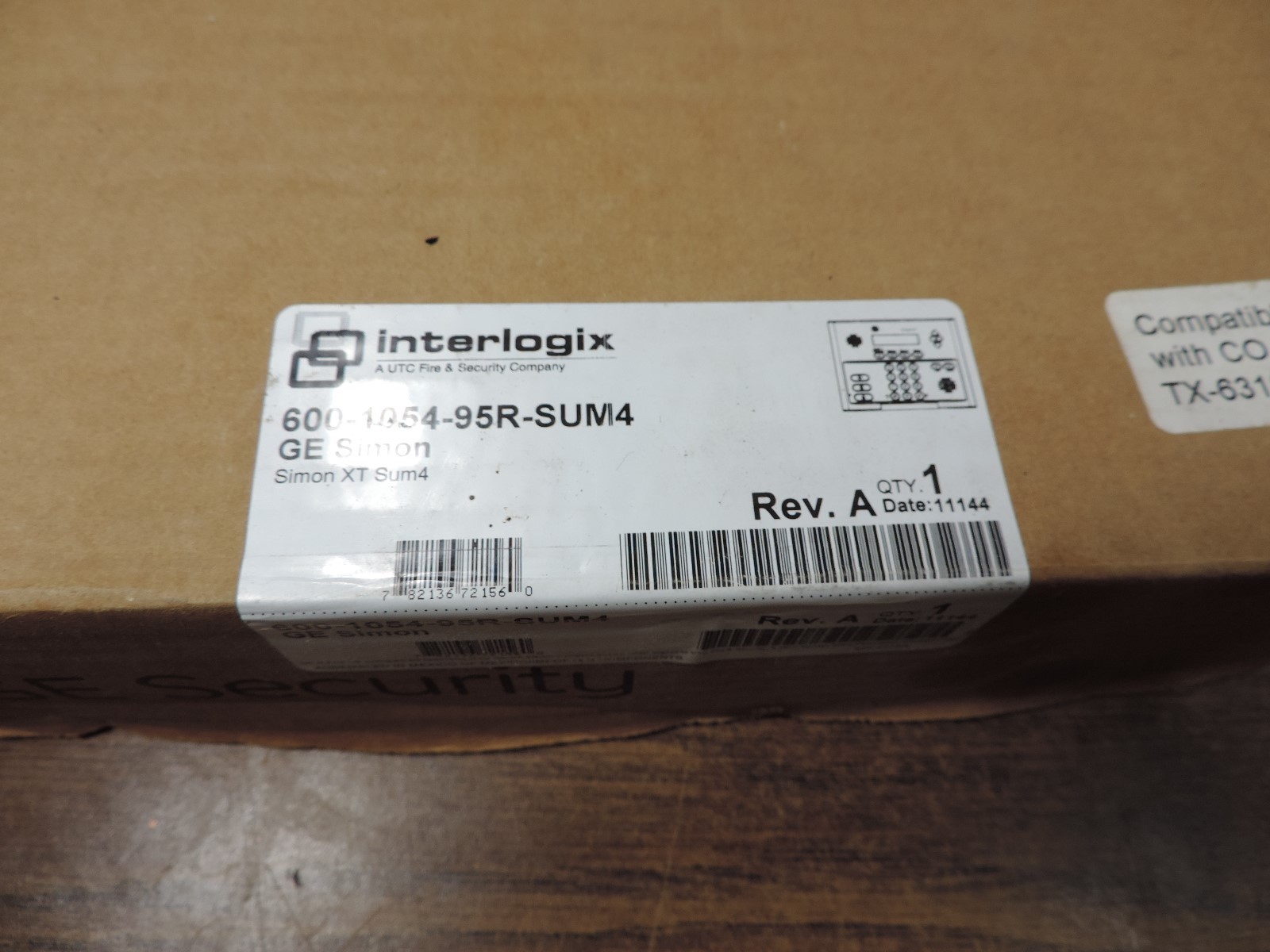 GE Simon XT Sum4 Interlogix 600-1054-95R-SUM4 Alarm Key Pad