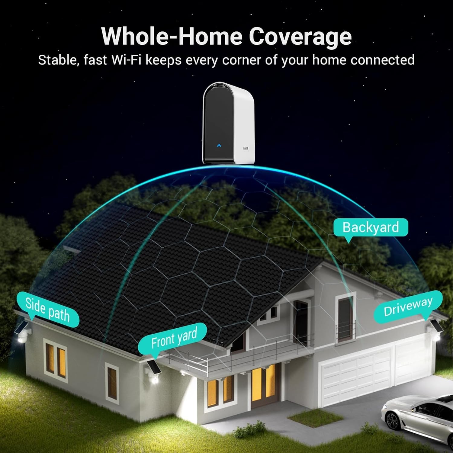 2K Color Night Vision Cameras: 4-Camera Kit with Local Storage & Motion Tracking