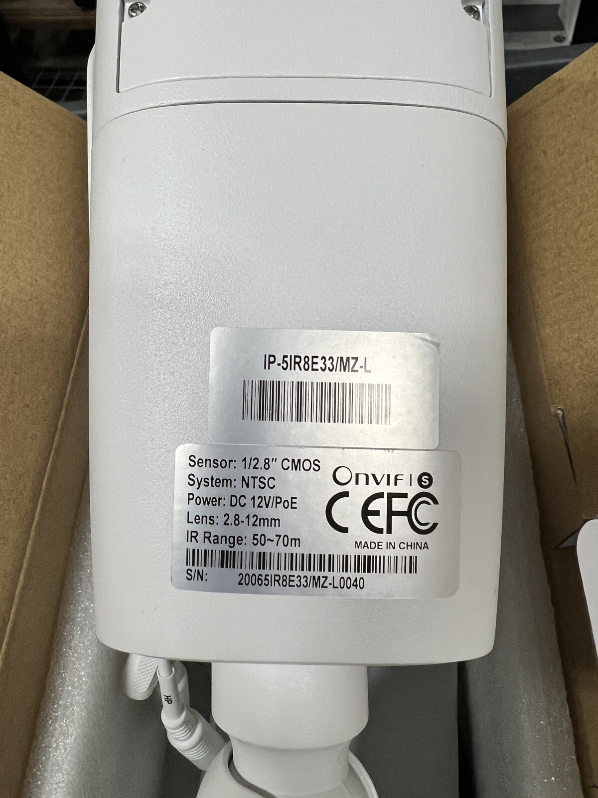 TVT Camera IP-5IR8E33/MZ-L || Titanium, IPC, 4K / 8MP, Bullet, 2.8-12mm MZ