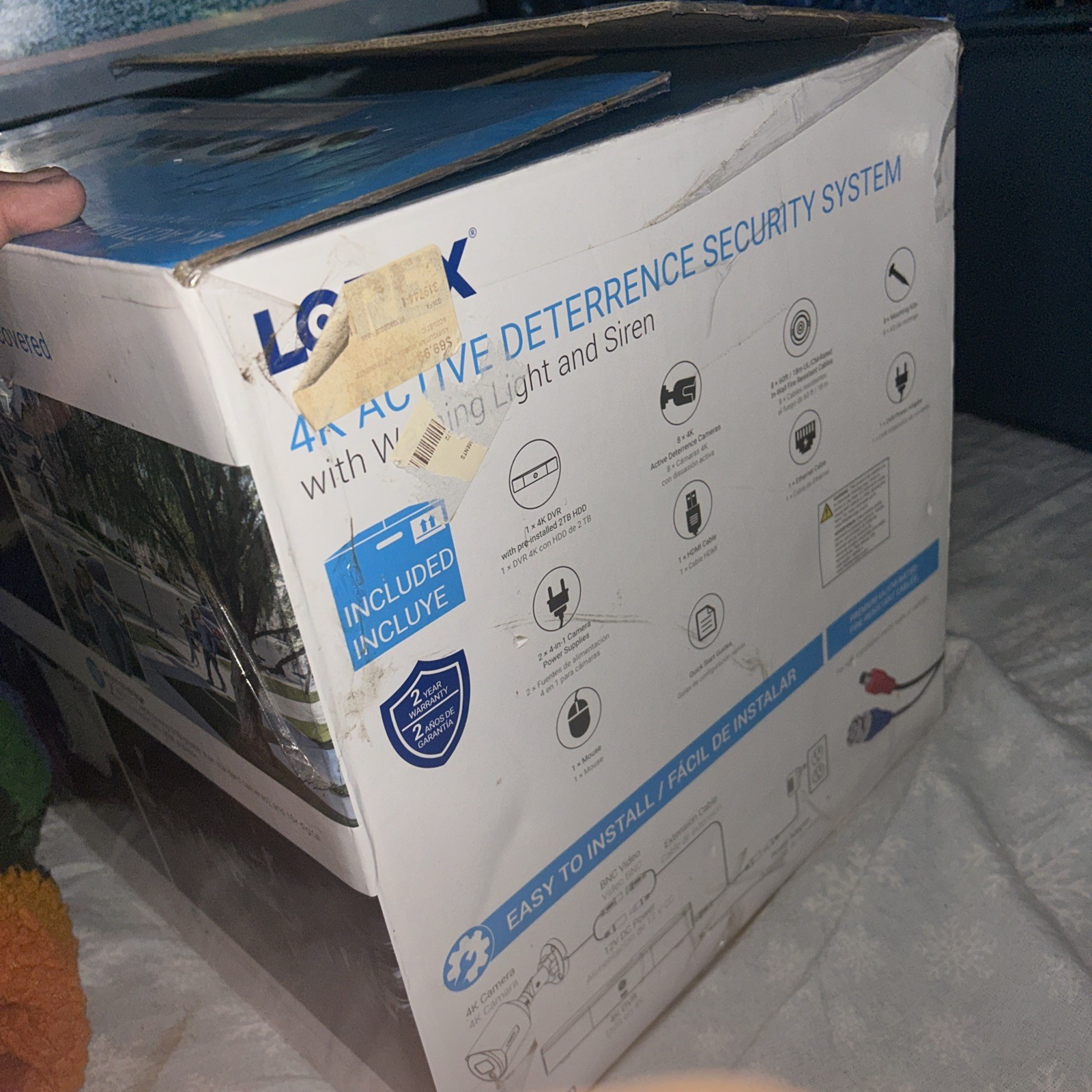 NEW Lorex 4K Ultra HD 8-Cam Security System 2TB Night Vision Open Box