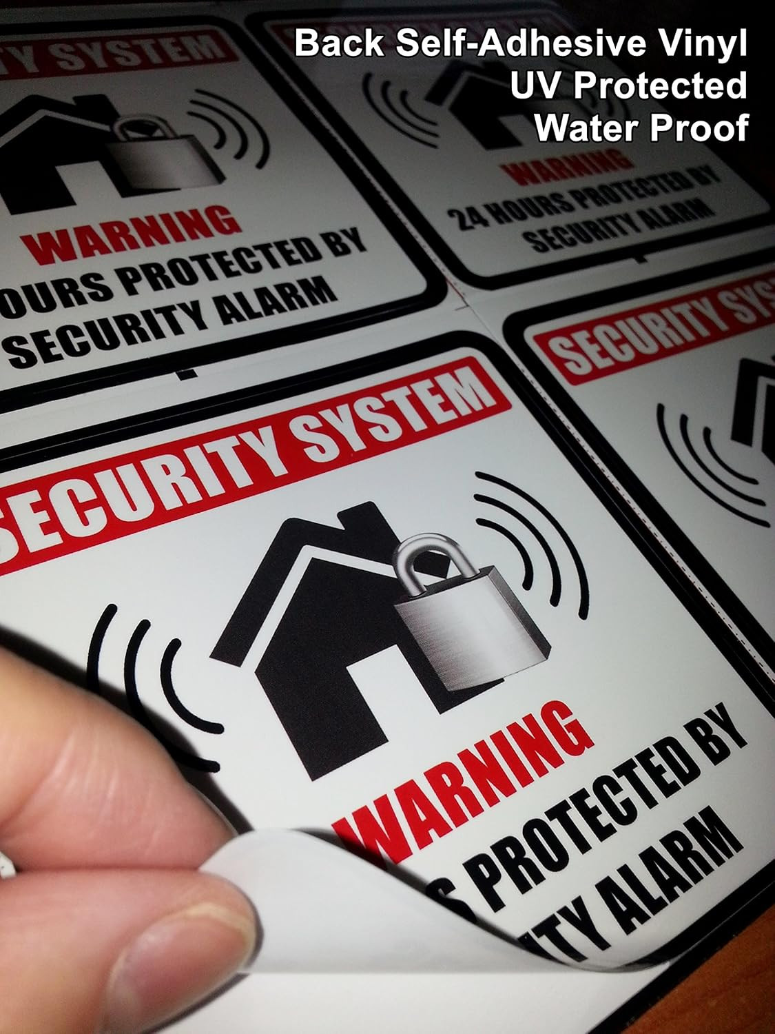 Outdoor/Indoor (4 Pack) 4″ X 4″ Home Business Security Burglar Alarm System Wind
