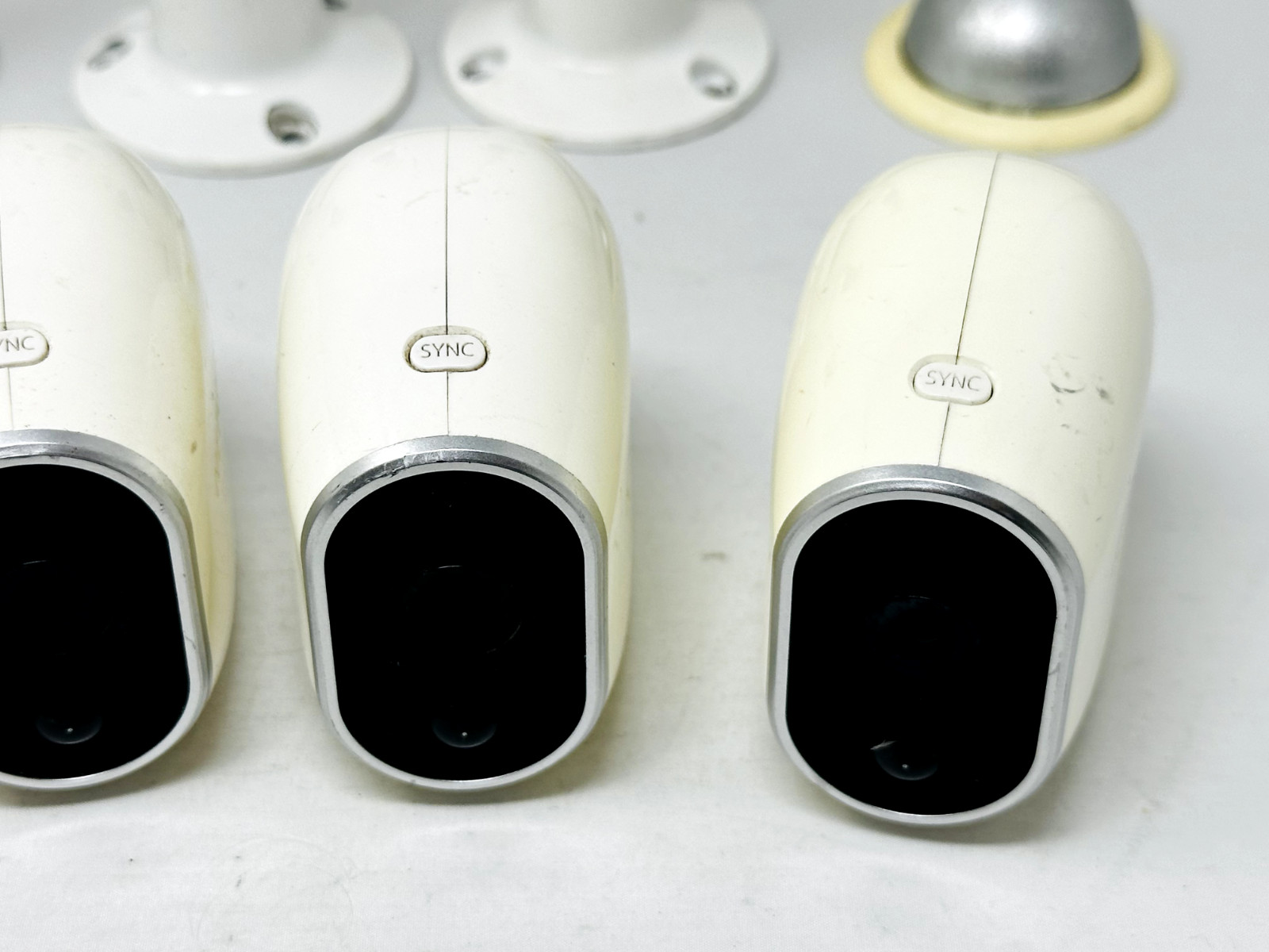 4 Netgear Arlo VMC3030 Wireless Security Camera ONLY (No Battery) w/ Mounts