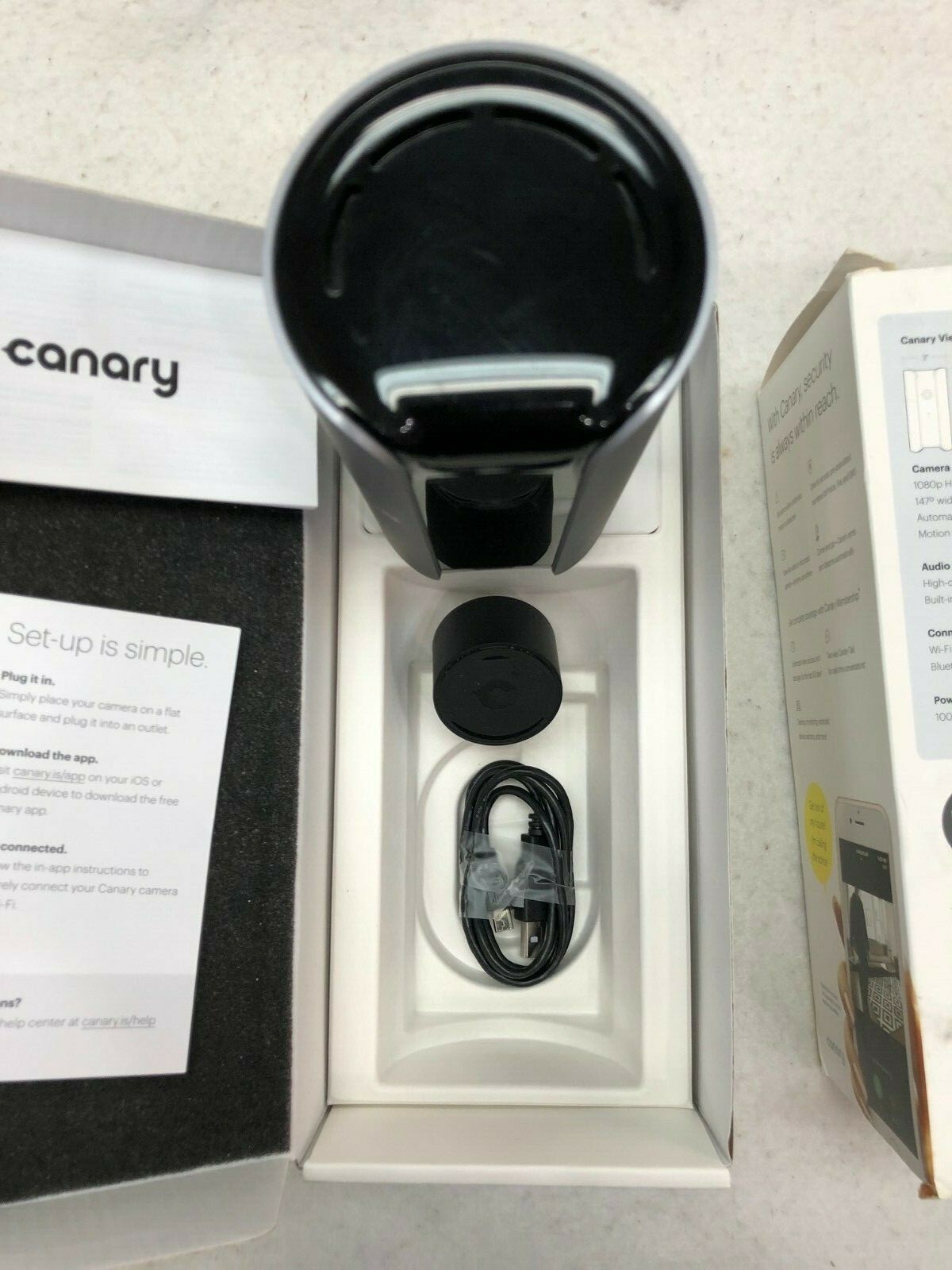 Canary CAN400USGR All-in-one Home Security Device For Parts ONLY – Activated