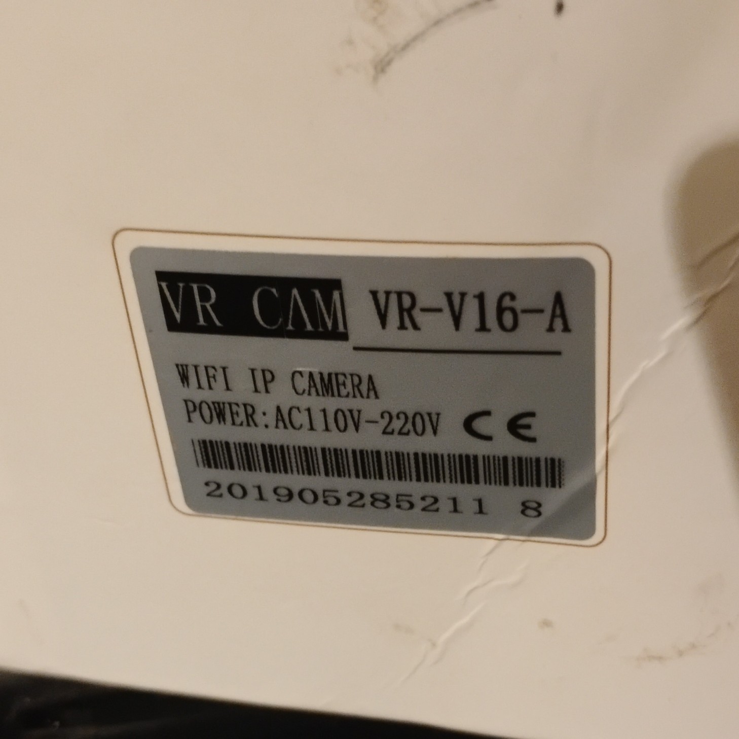 VR CAM VR-V16-A WiFi IP 360 Panoramic Bulb Camera Indoor Hardwired AC110-220V