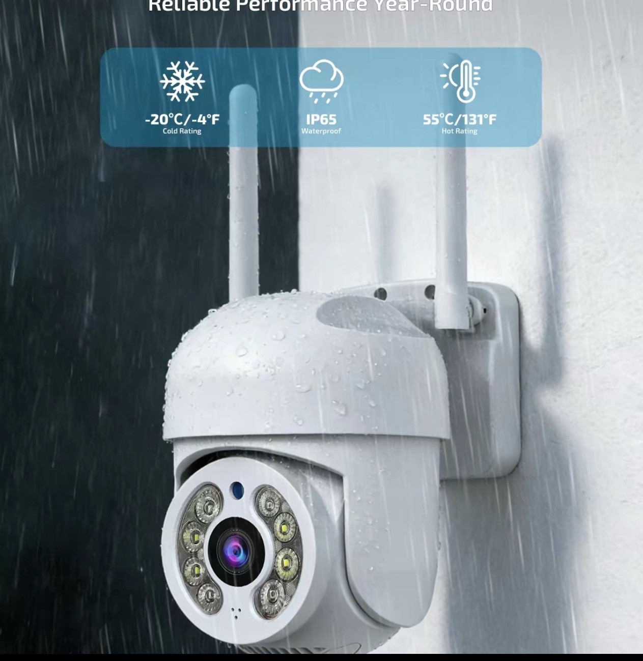 3MP PTZ Dual-Band WiFi Security Camera, Motion Tracking, Cloud Storage