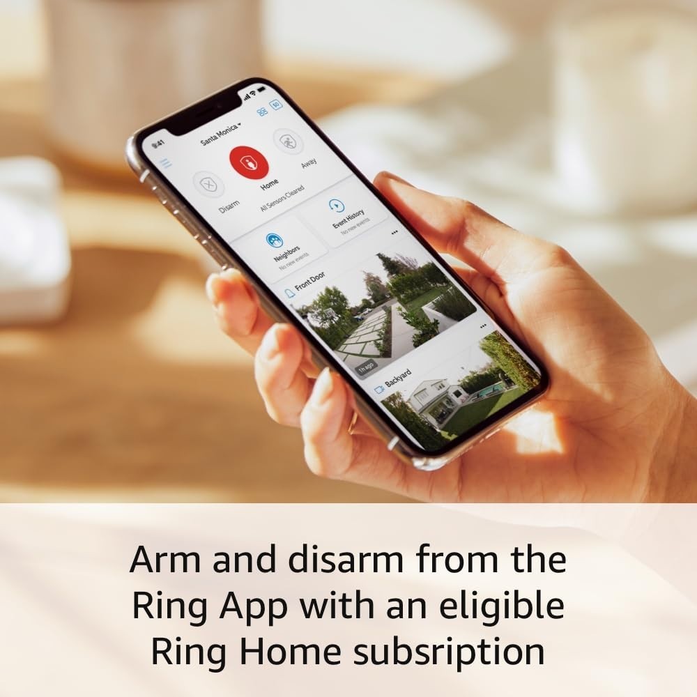 Ring Alarm Security System 8 Piece Kit with Sensors and Battery Doorbell Plus