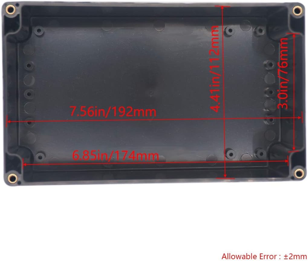 Project Box ABS Plastic Black Electrical Boxes IP65 7.87″x4.72″x2.95″,