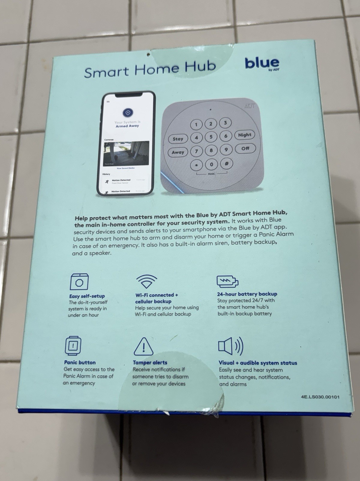 Blue by ADT Smart Home Hub Graphite S40LR0-01-PG – OPEN BOX ***SEE DESCRIPTION *
