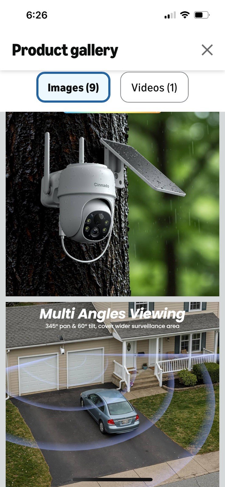 NEW Cinnado 2K Solar Wireless Outdoor Cameras 2-Pack, Color Night Vision, Alexa