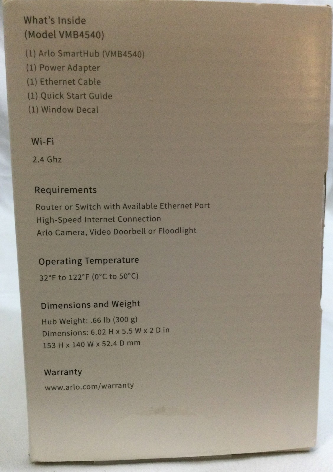 Arlo VMB4540 SmartHub Base Station for Arlo Security Cameras new sealed