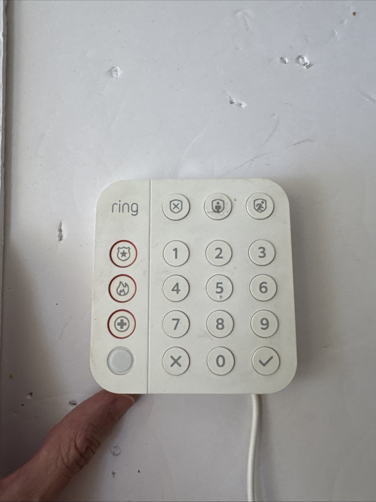 Ring Alarm Keypad (2nd Gen) Model 5AT2S7 Z-Wave Plus w/ Power Adapter Works