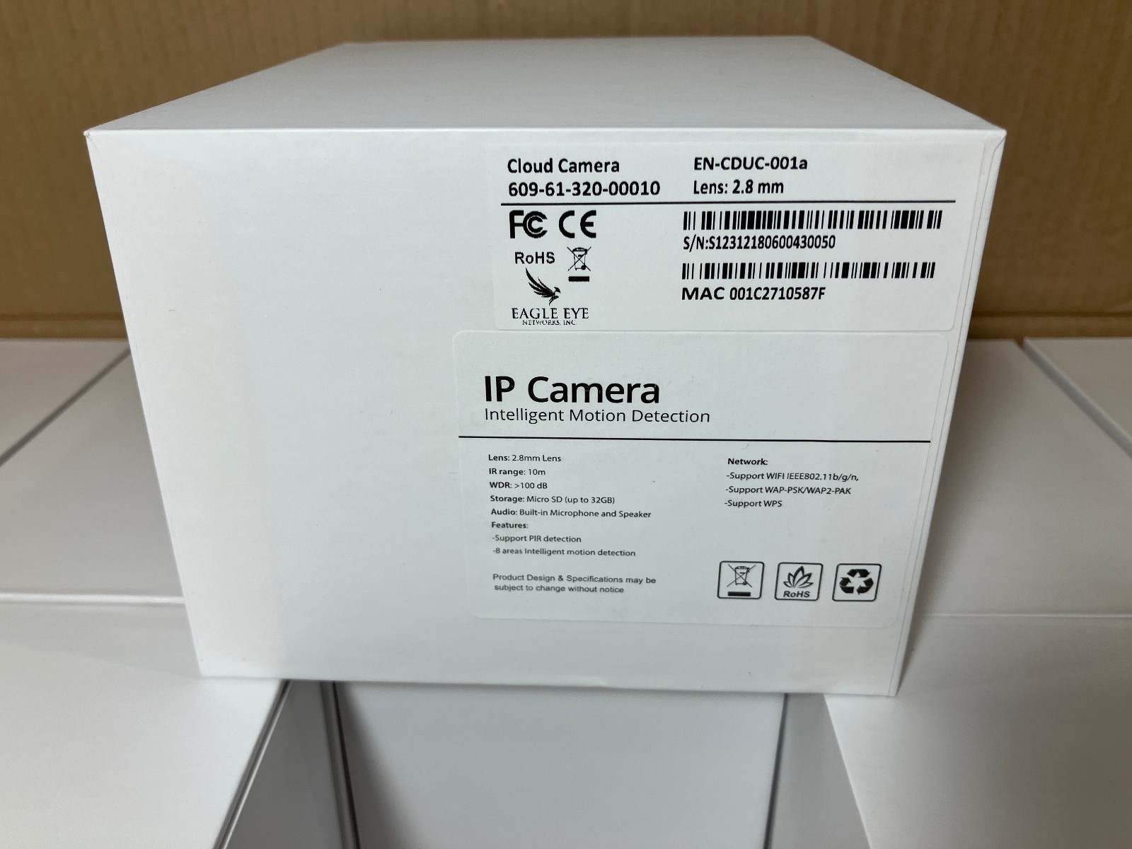 20 Lot 2GIG-CAM-100W Indoor HD 1.3 MP 1280×720 WiFi Ethernet IP PIR Camera NEW