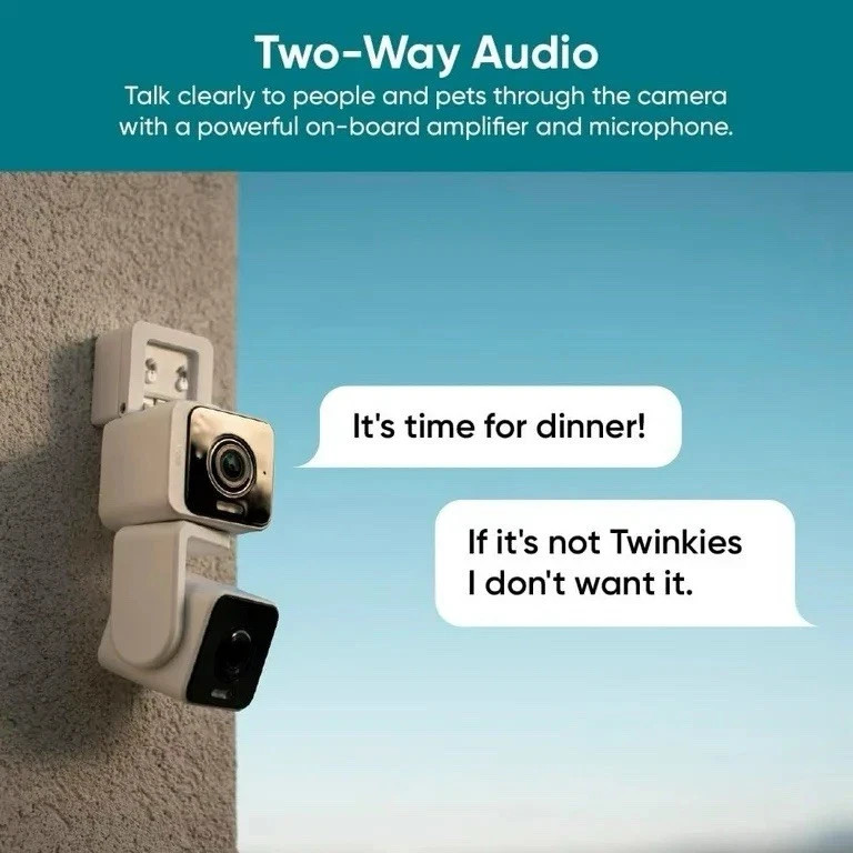 Wyze Duo Cam Pan 2K IP65 Indoor Outdoor Pan Tilt Camera Alexa Brand New Sealed